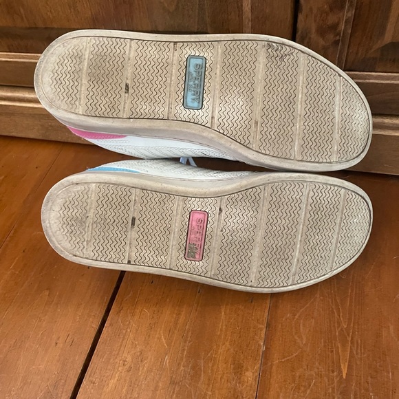 Sperry Sb19 Pride Sneaker White Leather Sneakers Men’s 8 Women’s 10 - Picture 6 of 9